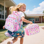 RHCPFOVR Kids Backpack for Girls - Girls Backpack 3-8 Ages Butterfly for Kids 15 Inch School Bookbag for Kindergarten Elementary School Bookbag for Girl 1st 2nd Grade