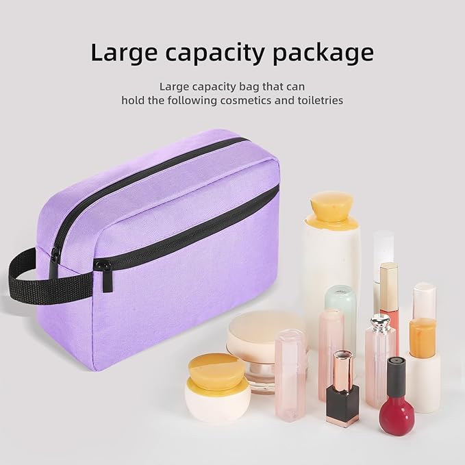 Icramsy Travel Toiletry bag Toiletry bag for women men Hanging Cosmetic bag Travel accessories for Women Men (Purple)