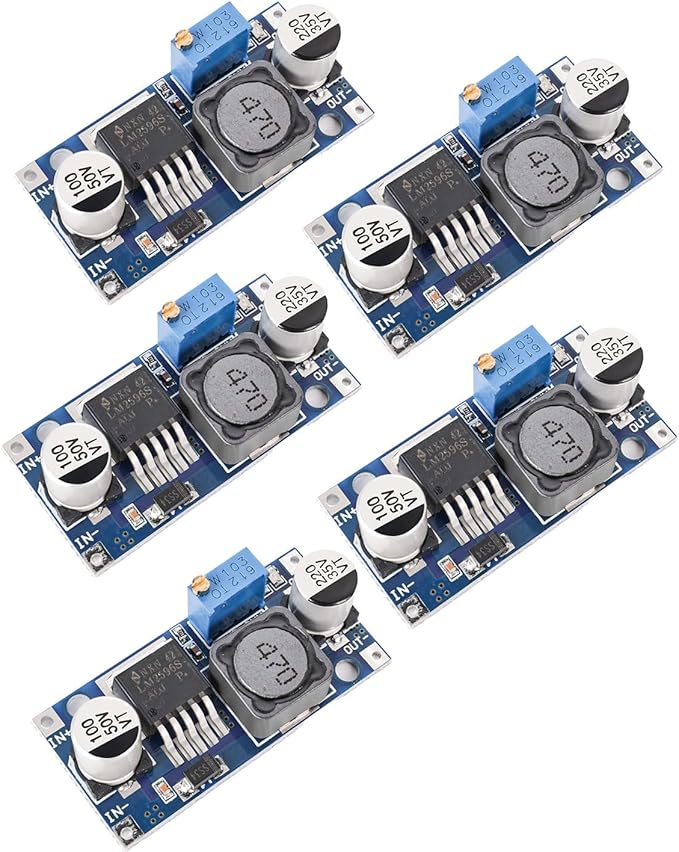 5 Pack LM2596 DC to DC Buck Converter 3.0-40V to 1.5-35V Adjustable Voltage Regulator Electronic Voltage Stabilizer Power Supply Step Down Module