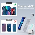 AOGUERBE for Magsafe Power Bank, 10000mAh Foldable Wireless Portable Charger with LED Display, 3 in 1 Magnetic Battery Pack with 22.5W Fast Charging for iPhone 17/16/15/14/13/12 Pro/Pro Max/Plus/Mini