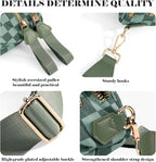 Black and White Checkered Crossbody Bag Bum Bag for Women,Spacious Checkered Purse Fanny Packs Belt Bag