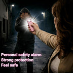Rechargeable Personal Safety Alarm, 130dB Emergency Siren with LED Flashlight, Portable Keychain for Women, Kids, Elderly, Night Running & Travel (Baby Pink)