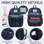 VASCHY Kids Backpack Lunch Bag Set, 2-1 School Bookbag Insulated Lunch Box for Toddlers,Preschool,Daycare,Kindergarten,Elementary School Navy