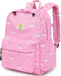 STEAMEDBUN Corduroy Kids Backpack for Girls 5-8: Girls Backpack for Elementary Kindergarten - 15 inch Cute Backpacks for Kids - Rainbow