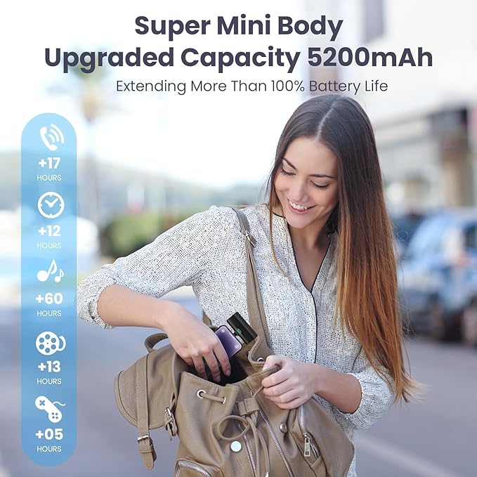 [2 Pack] Small Portable Charger for iPhone14/13,Upgraded 5200mAh PD Fast Charging Power Bank,Cute Mini Portable Phone Charger Compatible with iPhone 14/14 Pro Max/13/13 Pro/12 Pro/11/XR/X/8/7/6 etc