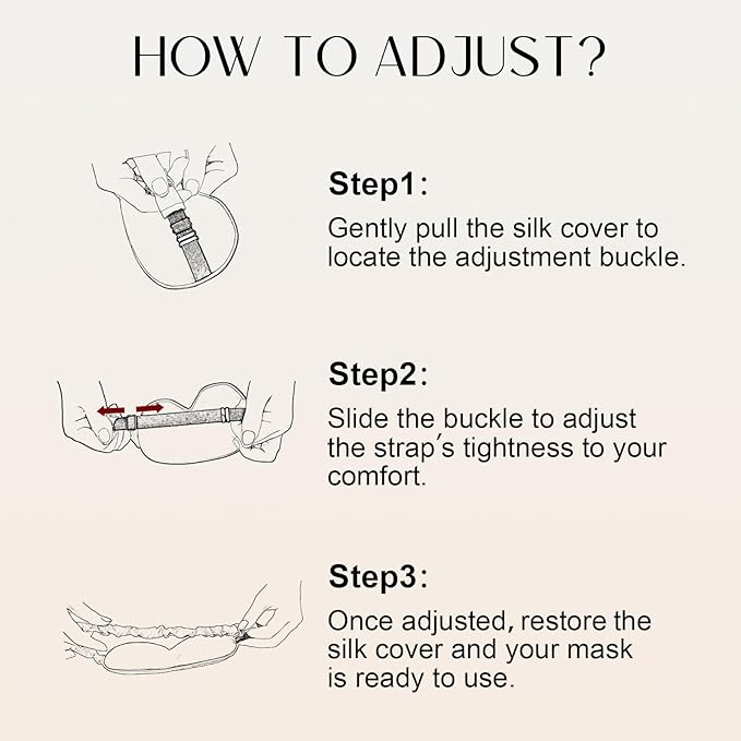 ZIMASILK Adjustable 100% 22 Momme Mulberry Silk Sleep Mask for Sleeping, Filled with Premium Mulberry Silk, Softest & Breathable Eye Sleeping Mask (Blackish Grey)