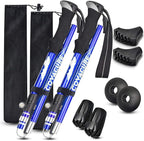 Covacure Trekking Poles Collapsible Hiking Poles - 2 Pack Aluminum Alloy 7075 Trekking Sticks with Quick Lock System, Telescopic, Collapsible for Hiking, Camping