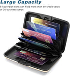 Credit Card Holder, Mini Aluminum Card Wallet RFID Blocking Slim Metal Hard Card Case for Women Men, Beach