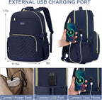 Focdod Laptop Backpack for Women Bookbag: 15.6 inch Work Backpacks with Pouch Pocket for Large Capacity Cup & USB Charger College Book Bag Travel Business Nurse Teacher Bookbags Anti-theft Back Pack