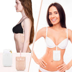 2 Pieces Travel Bra Wallet for Women Hidden Bra Wallet Pickpocket Proof Under Clothes Money Belt Pouch Secret for Passport Money Valuables(4 x 5.4 Inch,White, Pink)