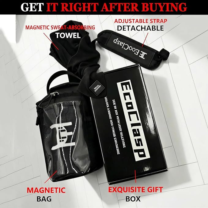 Magnetic Gym Bag Water Bottle Holder Small Gym Bag for Men, Gym Gifts, 11LB Strong Grip Waterproof 900D