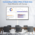 Yecaye 125in Cord Hider, Large Cord Covers for Wires on Wall, Cable Management Kit for Mount TVs, Wire Hider Cable Concealer for Home Office, W1.18in H0.6in, Beige