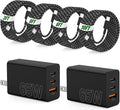 65W Super Fast Charging USB C for iPhone 17 16 Pro Max,3 Port 100W USB C Charger Block & 3/6/6/10FT Braided Type C Cord for iPhone 17 16 Pro,iPhone 15 Pro Max,for Samsung S26 Ultra/MacBook Air-Black