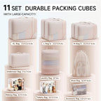 11 Set Packing Cubes for Travel, Gifts for Women Mom,Anti-Tearing Suitcase Organizer,OlarHike Vacation Essentials & Accessories for Cruise Ship