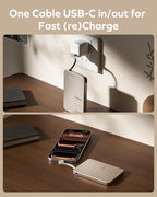 MOMAX 0.3" Slim Portable Charger with Built in Cable USB C Battery Pack (No Wireless) 5000mAh, PD 20W Fast Charging Power Bank for iPhone 17/16/15, Samsung Galaxy, Google Pixel, Android, iPad, AirPods