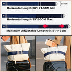 TOOVREN 2-in-1 Travel Belt for Luggage Straps Add a Bag Bungees Suitcase Luggage Strap Over Handle Suitcases Belt for Carry On Bag Adjustable Backpack Attachment Airport Travel Accessories Blue