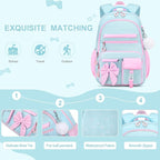 DIGOBAY Backpack for Girls, 3PCS Girls Backpack for School with Lunch Bag Pencil Case, Cute Kids Teens Bookbag for Kindergarten Elementary Preschool Middle School