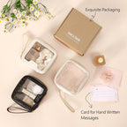 PACKISM Clear Makeup Bag - TSA Approved Toiletry Bag for Carry-on & Checked Luggage, Water Resistant Car Storage Organizer with Reinforced Seams