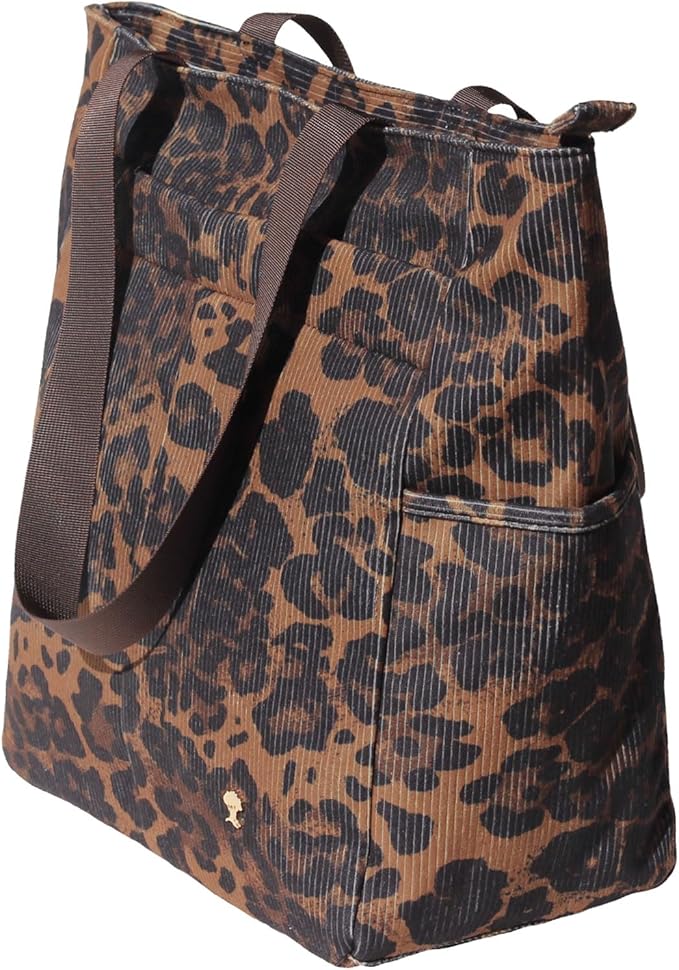 ESVAN Original Floral Tote Bag Large Shoulder Bag with Multi Pockets for Gym Travel Beach Daily Bags