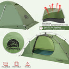 1/2 Person Backpacking Tent for 4-Season - Winter Waterproof Tent for One Person, Lightweight Camping Gear for Backpacking, Easy Set Up Cold Weather Essentials by Underwood Aggregator