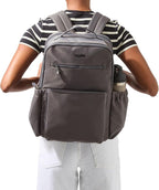 Baggallini Tribeca Expandable Laptop Backpack - 15"x11" Lightweight RFID Computer Bag for Work & Travel with Luggage Sleeve