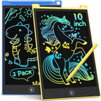 TECJOE 10 Inch 2 Pack LCD Writing Tablet, Colorful Doodle Board Drawing Tablet for Kids, No Mess Toddler Travel Learning Toys, Christmas Birthday Gifts for 3 4 5 6 7 8 Year Old Boys Girls Preschooler