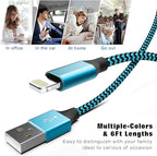 SHUSEL for iPhone Charger 3 Pack 6FT USB Lightning Cable MFi Certified Fast Charging Nylon Braided for iPhone Charger Cord Compatible with iPhone 14 Plus 14 pro max 13 12 11 XS X XR 8 Plus 7 6 SE 5s