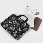 Laptop Bag 15.6 inch, Waterproof Laptop Case with Strap, Protective Laptop Carrying Case for Women&Men, Death Halloween Cats Gothic