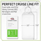 Untethered Cruise Luggage Tag Holders (6 Pack, Wide) | Clear Luggage Tags for Cruise Ships | Durable PVC Travel Bag ID Tags (6.3" x 3.5")