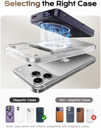 for Magsafe Portable Charger, 10000mAh Magnetic Power Bank with Foldable Stand, PD 22.5W Fast Charging with USB-C Cable, Wireless Portable Charger for iPhone 17/16/15/14/13/12 Series, Blue