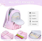 DIGOBAY Backpack for Girls, 3PCS Girls Backpack for School with Lunch Bag Pencil Case, Cute Kids Teens Bookbag for Kindergarten Elementary Preschool Middle School