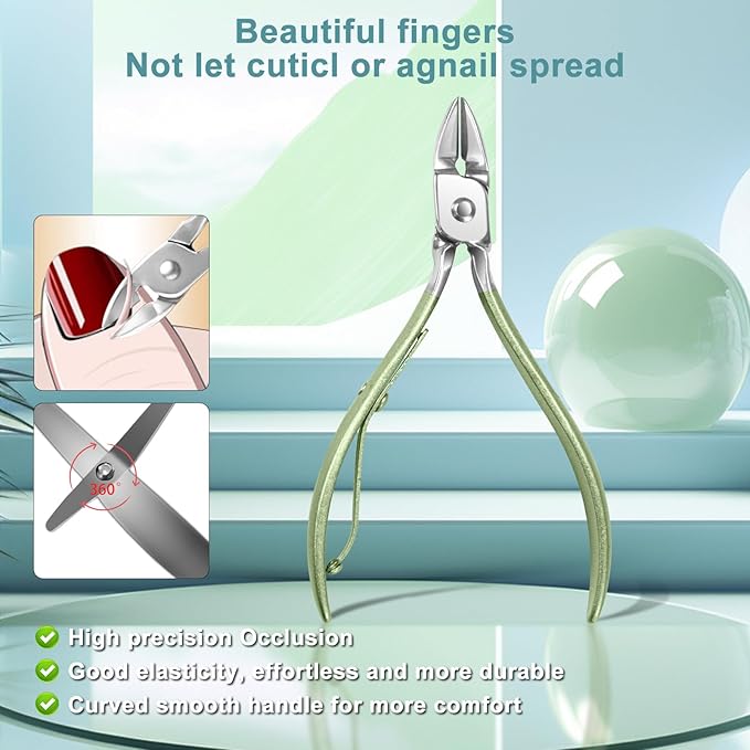 30 in 1 Manicure kit Personal Care Men's Accessories, Professional Nail Kit Pedicure Kit, Toe Nail Clippers for Men and Beauty Tools Portable Set, Travel Deluxe Beauty Tools Convenience Set(Green)