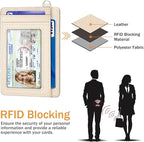 Yonlevres Credit Card Holder for Women, Slim RFID Wallet Front Pocket Small Card Holder, Travel Card Case ID Window PU Leather Cute Funny Thin RFID Blocking Card Organizer Gifts Girls Ladies
