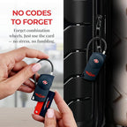 Keyless Luggage Locks TSA Approved, No Combination Needed, Lifetime Card Keys, Durable Metal Suitcase Lock for Travel Essentials & Checked Bags (Blue) (2 Pack)