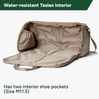 Halfday Convertible 2-in-1 Garment Duffel Weekender Bag 40L: Wrinkle-Free Travel (Hanging Suit Compartment, Shoe Pockets, Trolley Sleeve), Durable & Water-Resistant Carry-on, Stone