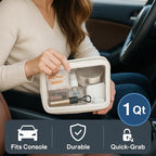 PACKISM Clear Makeup Bag - TSA Approved Toiletry Bag for Carry-on & Checked Luggage, Water Resistant Car Storage Organizer with Reinforced Seams