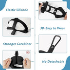 takyu Shoe Holder for Backpack, Silicone Shoe Holster with Backpack Clips for Sneaker Bag, Shoe Clips Sports Accessories for Outdoor Trip to Carry Extra Shoes (Black+Black/2PCS)