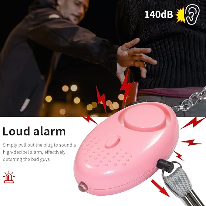 Emergency Personal Alarm, 3 Pack 140DB Person Siren with LED Lights, Personal Panic Alarm for Men, Women, Children, Elderly Emergency Security, Self Defense Electronic Device