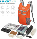 G4Free Lightweight Packable Hiking Backpack for Men Women Small Hiking Daypacks Foldable Shoulder Pack Casual Outdoor Bag 11L