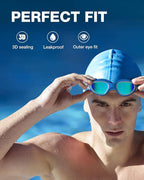 ZIONOR Swim Goggles, Upgraded G1 Polarized Swimming Goggles Anti-Fog for Adult Men Women