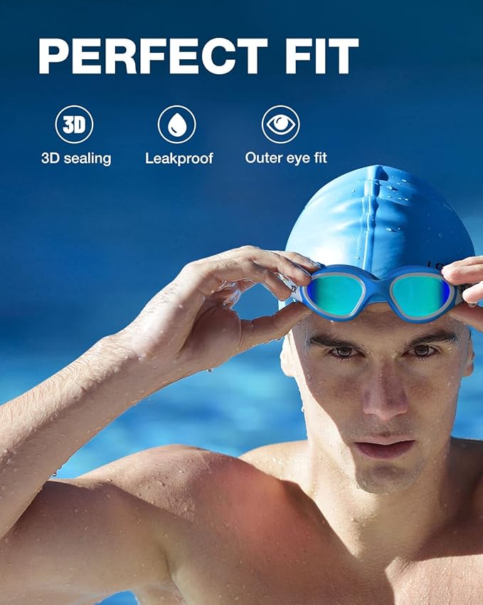 ZIONOR Swim Goggles, Upgraded G1 Polarized Swimming Goggles Anti-Fog for Adult Men Women