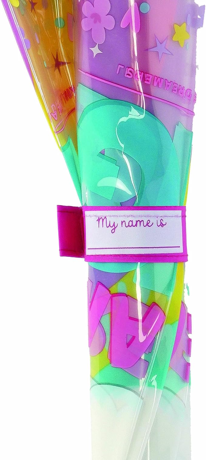 Legami - Dancin' In The Rain Children's Umbrella, Windproof Structure, Manual Opening, Fabric Closure with Space for Name, Hook Handle, 73 x 65 cm