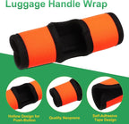 uxcell 5 Pcs Luggage Handle Wrap, Hollow Neoprene Handbag Grip Cover Protector Luggage Identifiers Suitcase Handle Wraps for Luggage Suitcase Travel Bags, Orange
