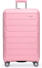 Traveler's Choice Pagosa Hardshell Expandable Luggage with Spinner Wheels, Pink, 26-Inch Medium