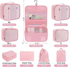 BAGAIL 6 Set/8 Set/10 Set Packing Cubes Various Sizes Packing Organizer for Travel Accessories Luggage Carry On Suitcase
