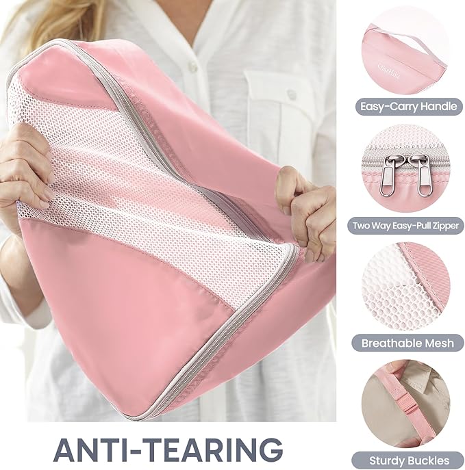 10 Set Packing Cubes for Travel, Gifts for Women Mom,Anti-Tearing Suitcase Organizer,OlarHike Vacation Essentials & Accessories for Cruise Ship