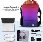 Drawstring Backpack with Mesh Pockets String Gym Bag Sackpack Sandproof Water Resistant Beach Backpack for Men Women