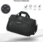 Hanke Large Capacity Travel Duffel Bag, Carry On Luggage with 12 Pockets, 17 Inch Laptop Compartment, Wet Dry Separation & Independent Shoe Bag, Lightweight Foldable Duffel Bag for Women Men（Black）