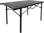 MOUNTAIN SUMMIT GEAR Heavy-Duty Roll-Top Table for Camping - Portable Aluminum-Top Folding Table with Steel Frame by Caddis Sports, Inc. (Extra Large)
