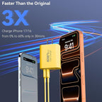 USB C Wall Fast Charger Block, 40W 4-Port Type C Chargers Fast Charging Blocks PD Power Charger Adapter+QC 3.0 USB Multiport Charger Brick for Phone 17/16/15/14/13/12 Pro Max, i-Pad, Galaxy S25-2Pack